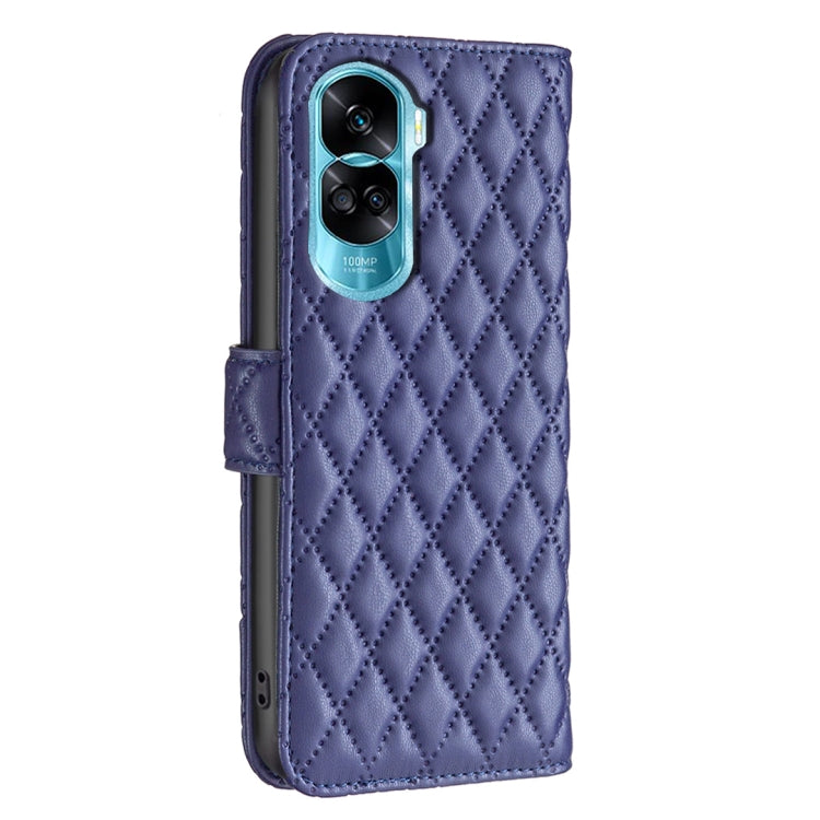 For Honor 90 Lite/X50i Diamond Lattice Wallet Flip Leather Phone Case(Blue) - Honor Cases by PMC TechLife | Online Shopping South Africa | PMC TechLife | Buy Now Pay Later Mobicred