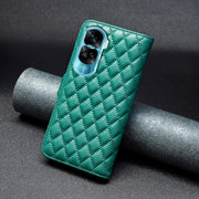 For Honor 90 Lite/X50i Diamond Lattice Wallet Flip Leather Phone Case(Green)