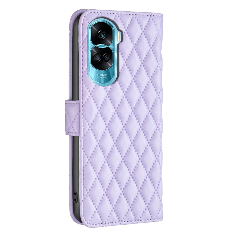 For Honor 90 Lite/X50i Diamond Lattice Wallet Flip Leather Phone Case(Purple) - Honor Cases by PMC TechLife | Online Shopping South Africa | PMC TechLife | Buy Now Pay Later Mobicred