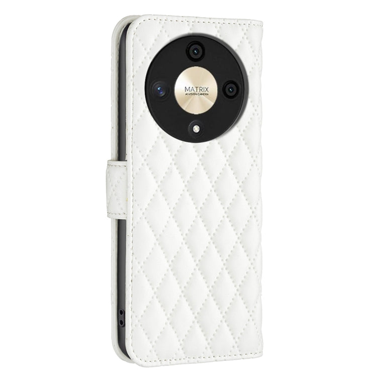For Honor X9b/Magic6 Lite 5G Diamond Lattice Wallet Flip Leather Phone Case(White) - free shipping - PMC TechLife - Order now!