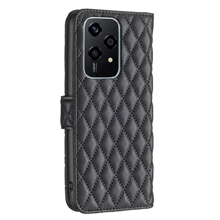 For Honor 200 Lite Global Diamond Lattice Wallet Flip Leather Phone Case(Black) - Honor Cases by PMC TechLife | Online Shopping South Africa | PMC TechLife | Buy Now Pay Later Mobicred