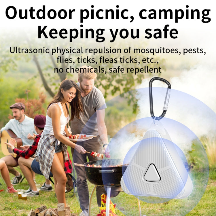 709 Outdoor Camping Ultrasonic Portable Mosquito Repeller(White) - free shipping - PMC TechLife - Order now!