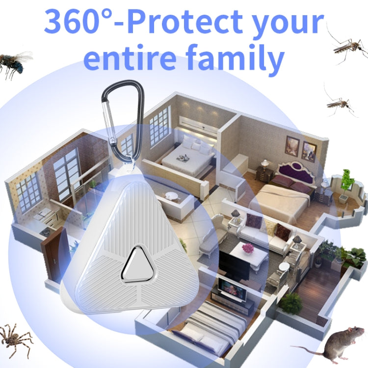 709 Outdoor Camping Ultrasonic Portable Mosquito Repeller(White) - free shipping - PMC TechLife - Order now!