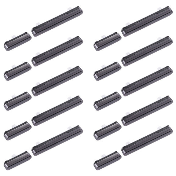 For Samsung Galaxy S22+ 5G SM-S906 10pcs Power Button + Volume Control Button(Black)