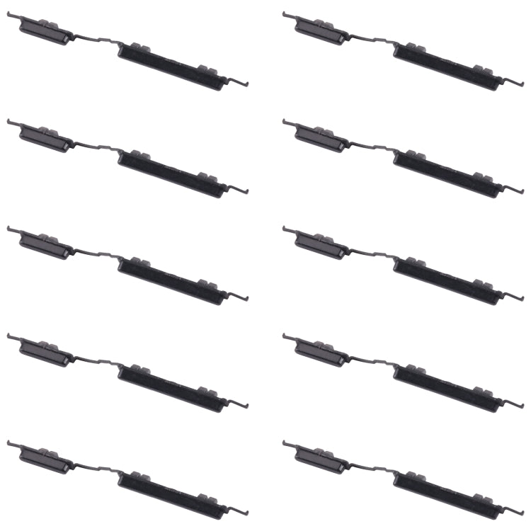 For Samsung Galaxy M01 Core SM-M013 10pcs Power Button + Volume Control Button(Black)
