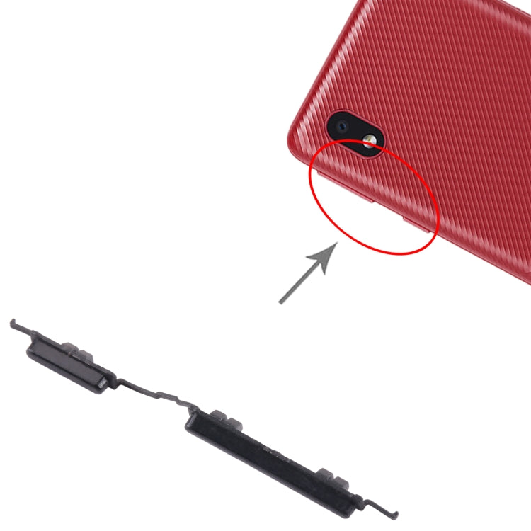 For Samsung Galaxy M01 Core SM-M013 10pcs Power Button + Volume Control Button(Black)