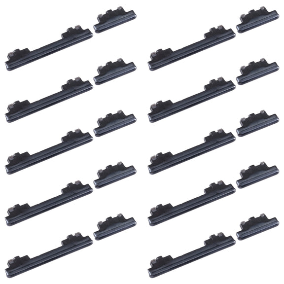 For Samsung Galaxy S20 FE SM-G780 10pcs Power Button + Volume Control Button(Black)
