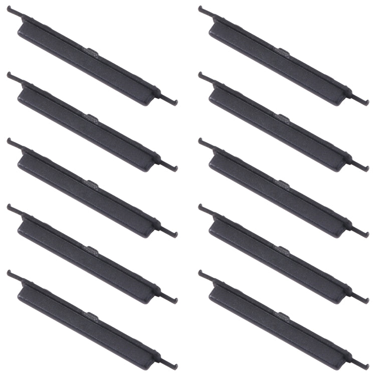 For Samsung Galaxy A12 SM-A125 10pcs Volume Control Button(Black)