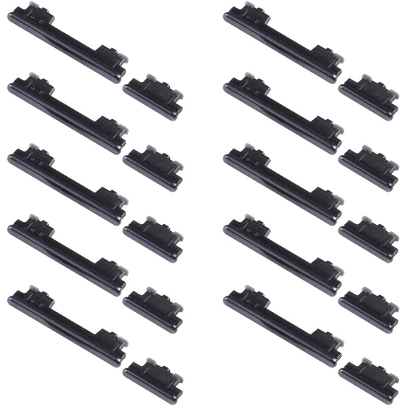 For Samsung Galaxy A52 4G SM-A525 10pcs Power Button + Volume Control Button(Black)