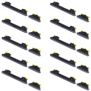 For Samsung Galaxy A73 5G SM-A736 10pcs Power Button + Volume Control Button(Black)