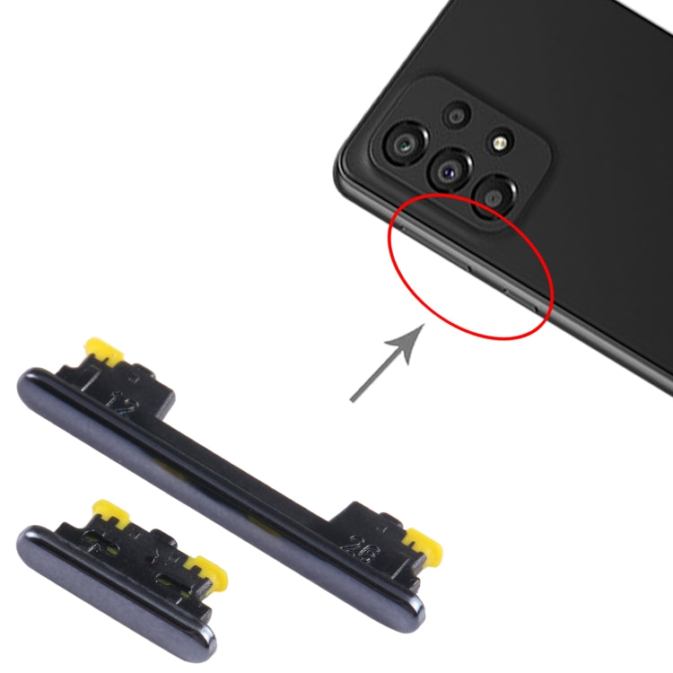 For Samsung Galaxy A73 5G SM-A736 10pcs Power Button + Volume Control Button(Black)