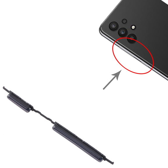 For Samsung Galaxy A32 4G SM-A325 10pcs Power Button + Volume Control Button(Black)