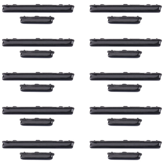 For Samsung Galaxy A71 SM-A715 10pcs Power Button + Volume Control Button(Black)