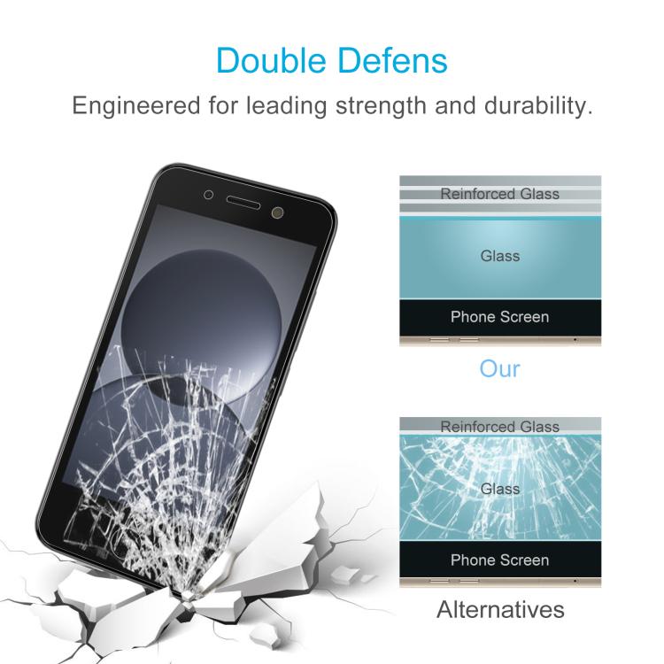 For itel A20 50pcs 0.26mm 9H 2.5D Tempered Glass Film