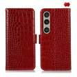 For Sony Xperia 1 VI Crocodile Top Layer Cowhide Leather Phone Case(Red) - Sony Cases by PMC TechLife | Online Shopping South Africa | PMC TechLife | Buy Now Pay Later Mobicred