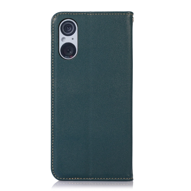For Sony Xperia 5 V KHAZNEH Nappa Top Layer Cowhide Leather Phone Case(Green) - Sony Cases by PMC TechLife | Online Shopping South Africa | PMC TechLife | Buy Now Pay Later Mobicred