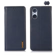 For Sony Xperia 5 V KHAZNEH Nappa Top Layer Cowhide Leather Phone Case(Blue) - Sony Cases by PMC TechLife | Online Shopping South Africa | PMC TechLife | Buy Now Pay Later Mobicred