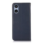 For Sony Xperia 5 VI KHAZNEH Nappa Top Layer Cowhide Leather Phone Case(Blue)