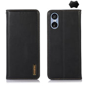 For Sony Xperia 5 VI KHAZNEH Nappa Top Layer Cowhide Leather Phone Case(Black)