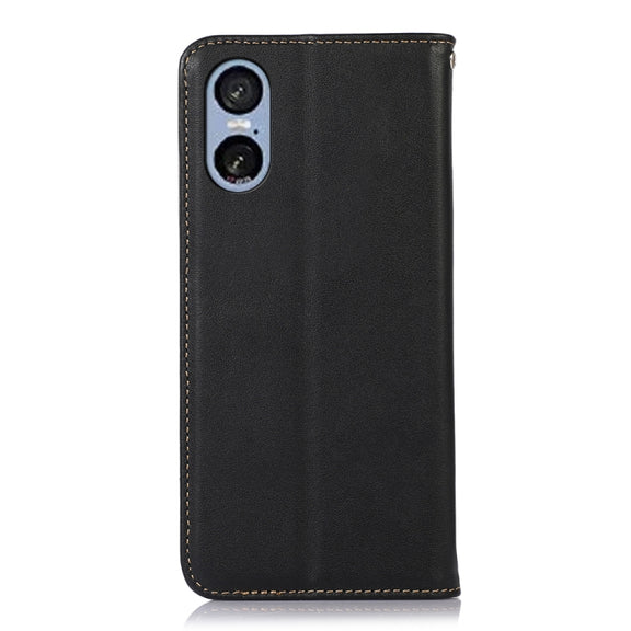 For Sony Xperia 5 VI KHAZNEH Nappa Top Layer Cowhide Leather Phone Case(Black)