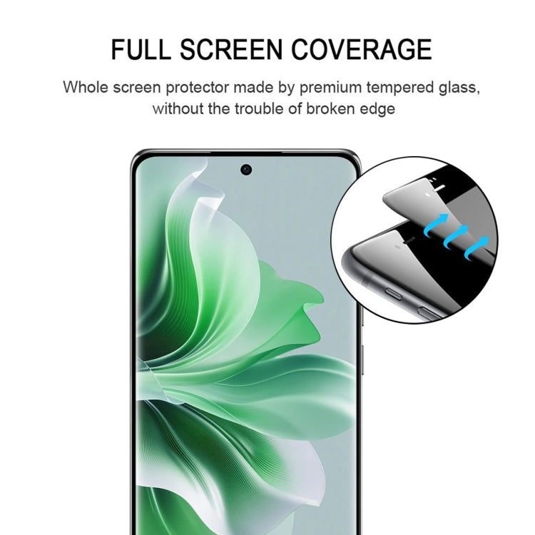 For OPPO Reno11 Pro Global 9H HD 3D Curved Edge Tempered Glass Film(Black) - OPPO Tempered Glass by PMC TechLife | Online Shopping South Africa | PMC TechLife | Buy Now Pay Later Mobicred