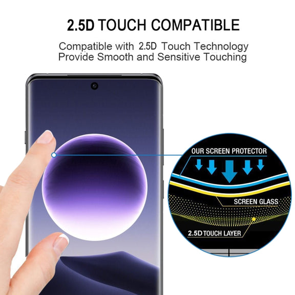 For OPPO Find X7 9H HD 3D Curved Edge Tempered Glass Film(Black)