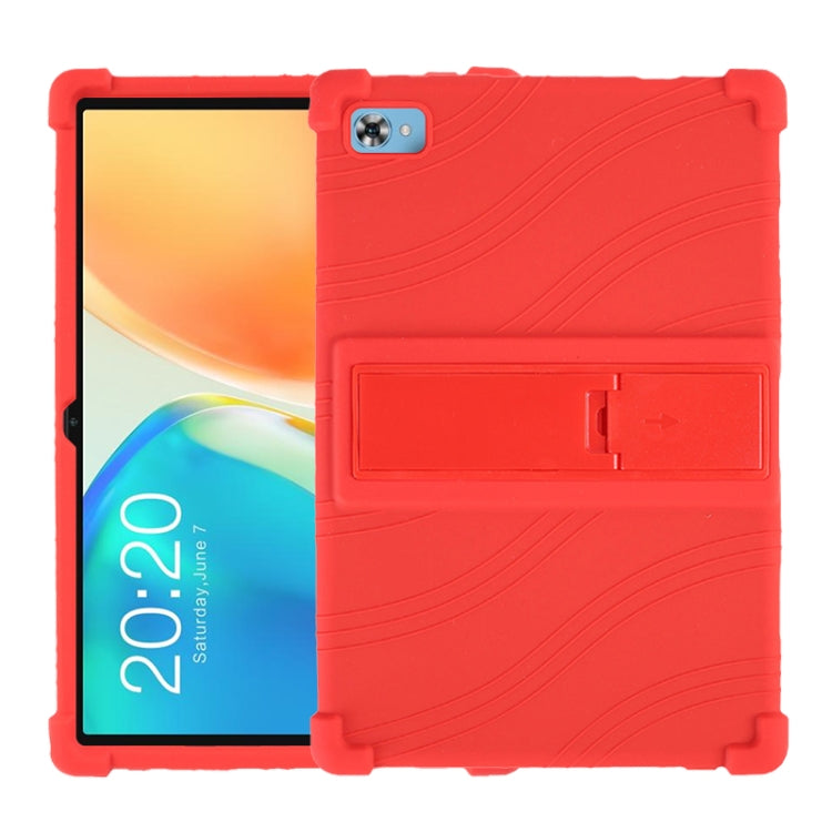 For Teclast M40 Plus Shockproof Silicone Tablet Protective Case with Holder(Red) - Teclast by PMC TechLife | Online Shopping South Africa | PMC TechLife | Buy Now Pay Later Mobicred