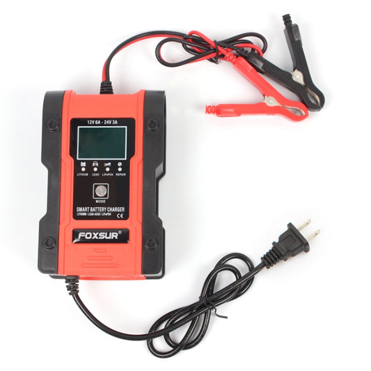 FOXSUR 12V-24V Car Motorcycle Repair Battery Charger AGM Charger Color:Red(US Plug) - free shipping - PMC Jewellery - Order now!