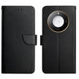 For Honor X9c Smart HT02 Genuine Leather Fingerprint-proof Flip Phone Case(Black) - Honor Cases by PMC TechLife | Online Shopping South Africa | PMC TechLife | Buy Now Pay Later Mobicred