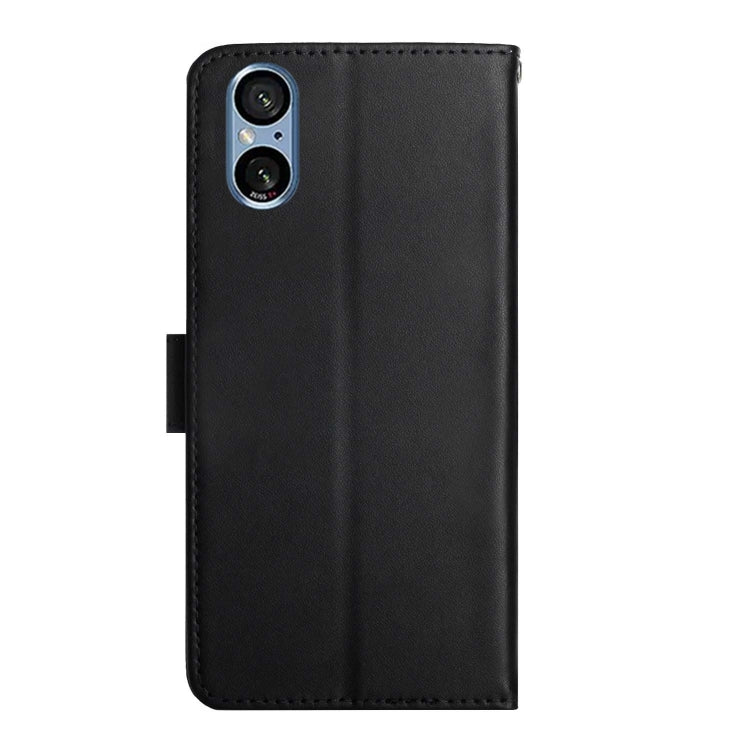 For Sony Xperia 5 V Genuine Leather Fingerprint-proof Horizontal Flip Phone Case(Black) - Sony Cases by PMC TechLife | Online Shopping South Africa | PMC TechLife | Buy Now Pay Later Mobicred
