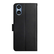 For Sony Xperia 5 V Genuine Leather Fingerprint-proof Horizontal Flip Phone Case(Black)