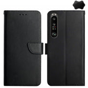 For Sony Xperia 1 VI Genuine Leather Fingerprint-proof Horizontal Flip Phone Case(Black)