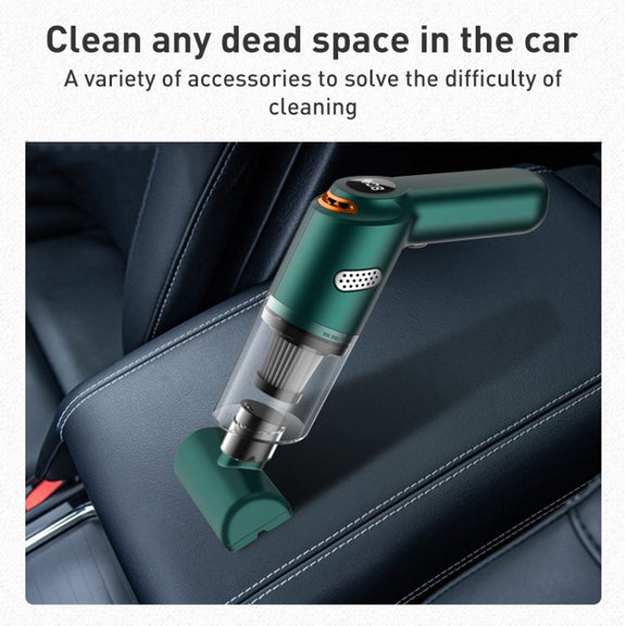 KBN-010 10000Pa Powerful Car Cordless Vacuum Cleaner Handheld Cleaning Tool, Spec:Standard Version(Dark Green)