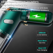 KBN-010 10000Pa Powerful Car Cordless Vacuum Cleaner Handheld Cleaning Tool, Spec:Deluxe Version(Dark Green)