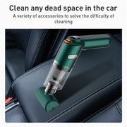 KBN-010 10000Pa Powerful Car Cordless Vacuum Cleaner Handheld Cleaning Tool, Spec:Deluxe Version(Dark Green)
