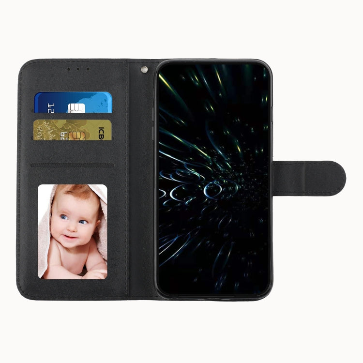 For Motorola Moto G Play 5G 2024/G 5G 2024 Stitching Calf Texture Buckle Leather Phone Case(Black)
