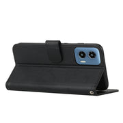 For Motorola Moto G Play 5G 2024/G 5G 2024 Stitching Calf Texture Buckle Leather Phone Case(Black)