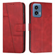 For Motorola Moto G Play 5G 2024/G 5G 2024 Stitching Calf Texture Buckle Leather Phone Case(Red) - Motorola Cases by PMC Jewellery | Online Shopping South Africa | PMC Jewellery | Buy Now Pay Later Mobicred