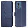 For Motorola Moto G Play 5G 2024/G 5G 2024 Stitching Calf Texture Buckle Leather Phone Case(Blue) - free shipping - PMC Jewellery - Order now!
