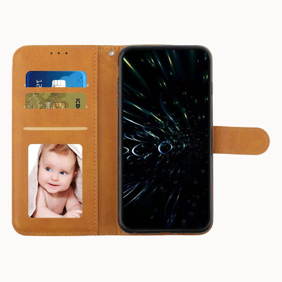 For Motorola Moto G Play 5G 2024/G 5G 2024 Stitching Calf Texture Buckle Leather Phone Case(Yellow)