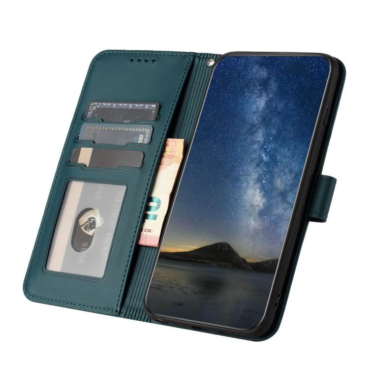 For iPhone 6 / 7 / 8 / SE 2020 Datura Flower Embossed Flip Leather Phone Case(Dark Green) - iPhone SE 2022 / 2020 / 8 / 7 Cases by PMC TechLife | Online Shopping South Africa | PMC TechLife