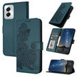 For Motorola Moto G Power 5G 2024 Datura Flower Embossed Flip Leather Phone Case(Dark Green) - Motorola Cases by PMC Jewellery | Online Shopping South Africa | PMC Jewellery | Buy Now Pay Later Mobicred
