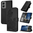 For Motorola Moto G Stylus 5G 2024 Datura Flower Embossed Flip Leather Phone Case(Black) - free shipping - PMC Jewellery - Order now!