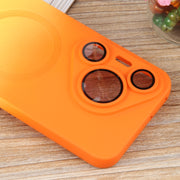 For Huawei Pura 70 Pro Liquid TPU Silicone Gradient MagSafe Phone Case(Orange Yellow)