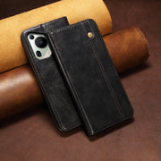 For Huawei Pura 70 Ultra Oil Wax Crazy Horse Texture Leather Phone Case(Black)