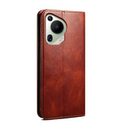 For Huawei Pura 70 Ultra Oil Wax Crazy Horse Texture Leather Phone Case(Brown)