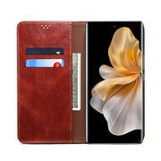 For Huawei Pura 70 Ultra Oil Wax Crazy Horse Texture Leather Phone Case(Brown)