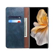 For Huawei Pura 70 Ultra Oil Wax Crazy Horse Texture Leather Phone Case(Blue)