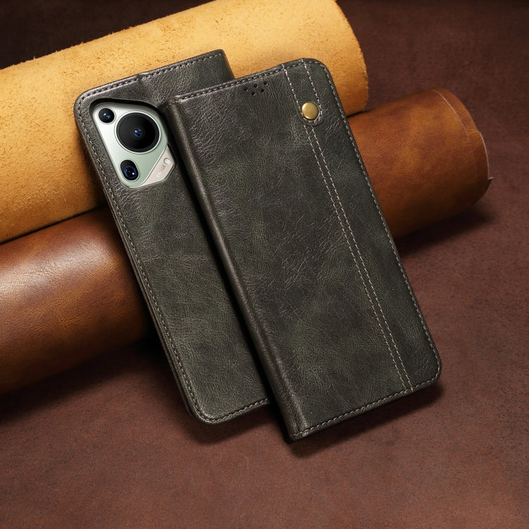 For Huawei Pura 70 Ultra Oil Wax Crazy Horse Texture Leather Phone Case(Green)