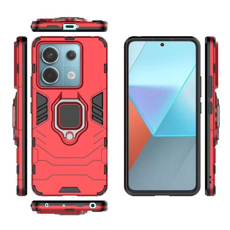 For Xiaomi Redmi Note 13 Pro Shockproof PC + TPU Holder Phone Case(Red) - free shipping - PMC TechLife - Order now!